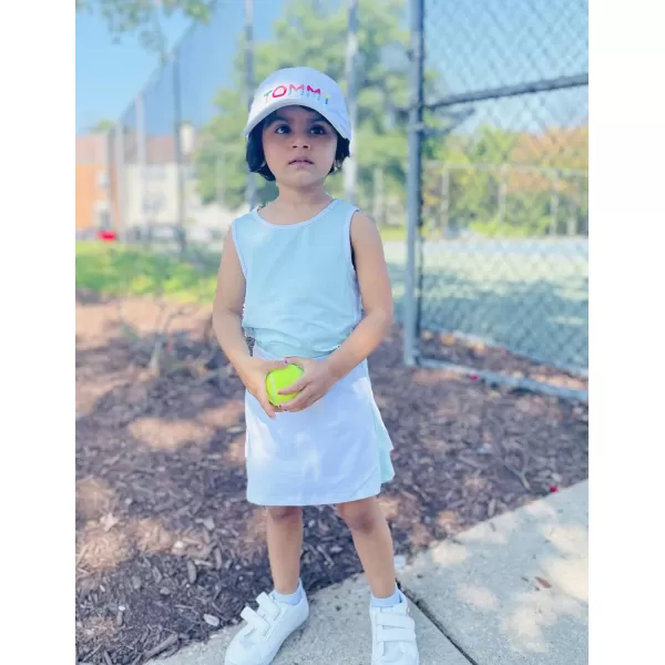 Zaclotre Girls Tennis Golf Dress Outfit Sleeveless Tank Top and Skorts Sets Sport Skirt with ShortsAqua Blue