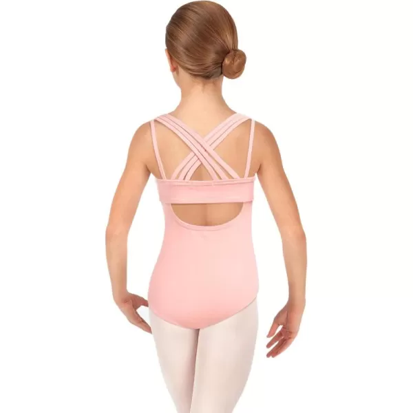Zaclotre Ballet Leotard for Girls Crisscross Straps Gymnastic Outfits Hollow Back Dance LeotardsPink