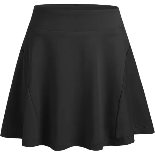 Zaclotre Girls Active Skort High Waisted Pleated Tennis Skirt Running Workout Athletic Skirts with Shorts 412YearsBlack