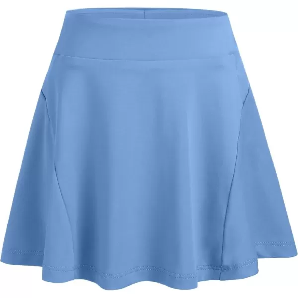 Zaclotre Girls Active Skort High Waisted Pleated Tennis Skirt Running Workout Athletic Skirts with Shorts 412YearsBlue