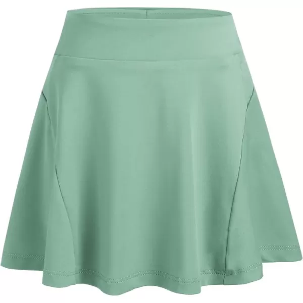 Zaclotre Girls Active Skort High Waisted Pleated Tennis Skirt Running Workout Athletic Skirts with Shorts 412YearsLight Green