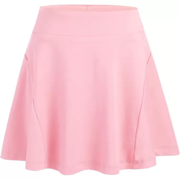 Zaclotre Girls Active Skort High Waisted Pleated Tennis Skirt Running Workout Athletic Skirts with Shorts 412YearsPink