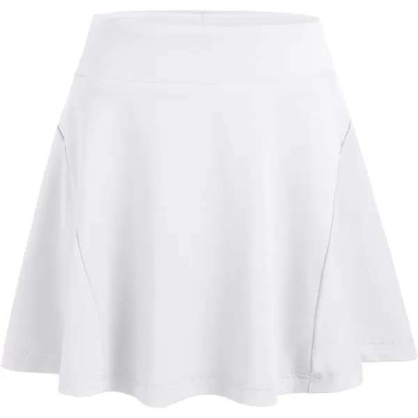 Zaclotre Girls Active Skort High Waisted Pleated Tennis Skirt Running Workout Athletic Skirts with Shorts 412YearsWhite