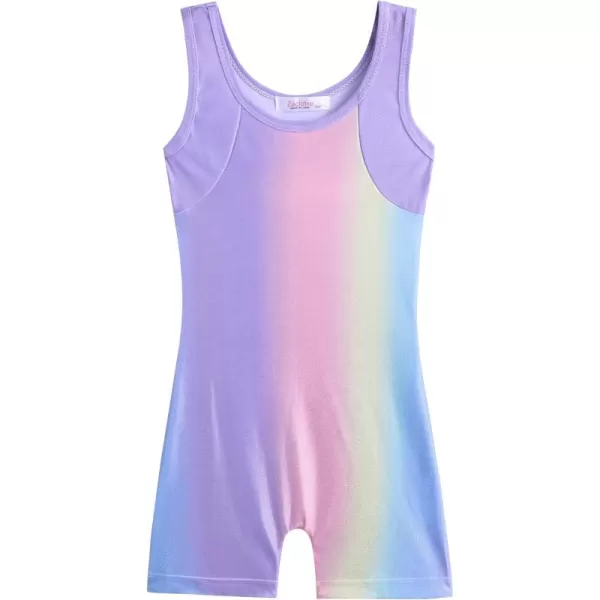 Zaclotre Kid Girls Gymnastics Leotards with Shorts One Piece Sleeveless Hollow Out Back Dance Outfit