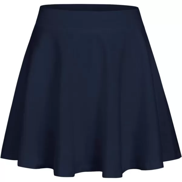 Zaclotre Skorts Skirts for Girls Elastic High Waisted Tennis Skirt with 2 Pockets Athletic Golf Workout Sports ShortsNavy Blue