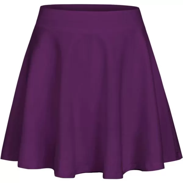 Zaclotre Skorts Skirts for Girls Elastic High Waisted Tennis Skirt with 2 Pockets Athletic Golf Workout Sports ShortsPurple