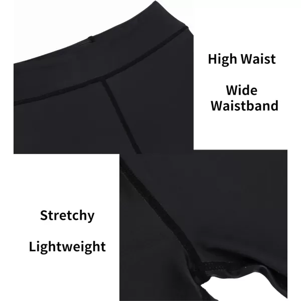 Zaclotre Girls Athletic Leggings Kids High Waist Yoga Pants Tennis Runnig Workout Footless Active Legging PantsBlack