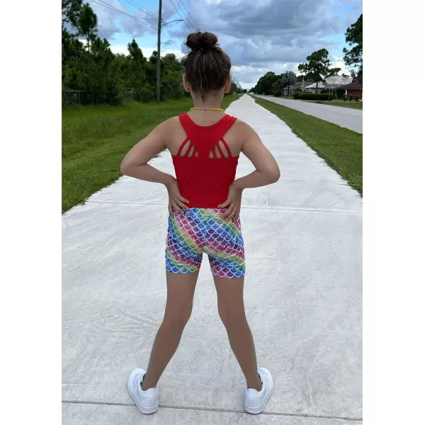 Zaclotre Kid Girls Gymnastic Shorts Ballet Dance Sparkle Short Tumbling Athletic Gymnastics LeotardsMermaid