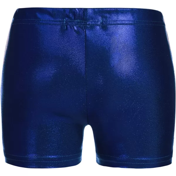 Zaclotre Kid Girls Gymnastic Shorts Ballet Dance Sparkle Short Tumbling Athletic Gymnastics LeotardsNavy Blue