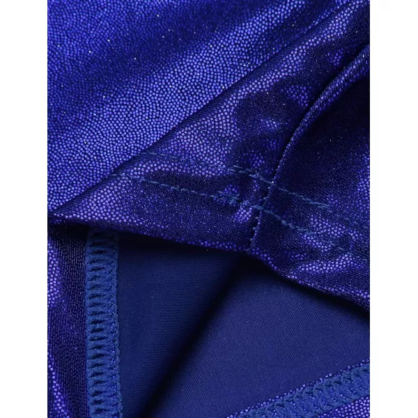 Zaclotre Kid Girls Gymnastic Shorts Ballet Dance Sparkle Short Tumbling Athletic Gymnastics LeotardsNavy Blue