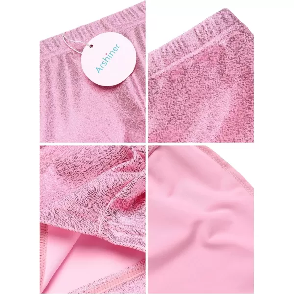Zaclotre Kid Girls Gymnastic Shorts Ballet Dance Sparkle Short Tumbling Athletic Gymnastics LeotardsPink
