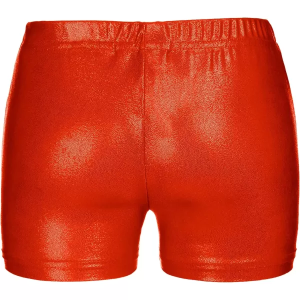 Zaclotre Kid Girls Gymnastic Shorts Ballet Dance Sparkle Short Tumbling Athletic Gymnastics LeotardsRed