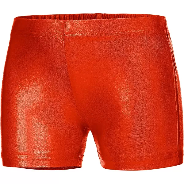 Zaclotre Kid Girls Gymnastic Shorts Ballet Dance Sparkle Short Tumbling Athletic Gymnastics LeotardsRed