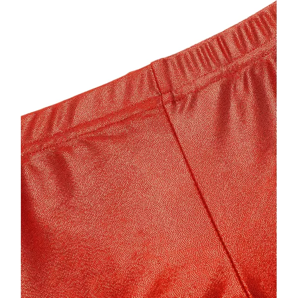 Zaclotre Kid Girls Gymnastic Shorts Ballet Dance Sparkle Short Tumbling Athletic Gymnastics LeotardsRed