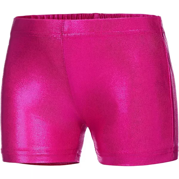 Zaclotre Kid Girls Gymnastic Shorts Ballet Dance Sparkle Short Tumbling Athletic Gymnastics LeotardsRose Red