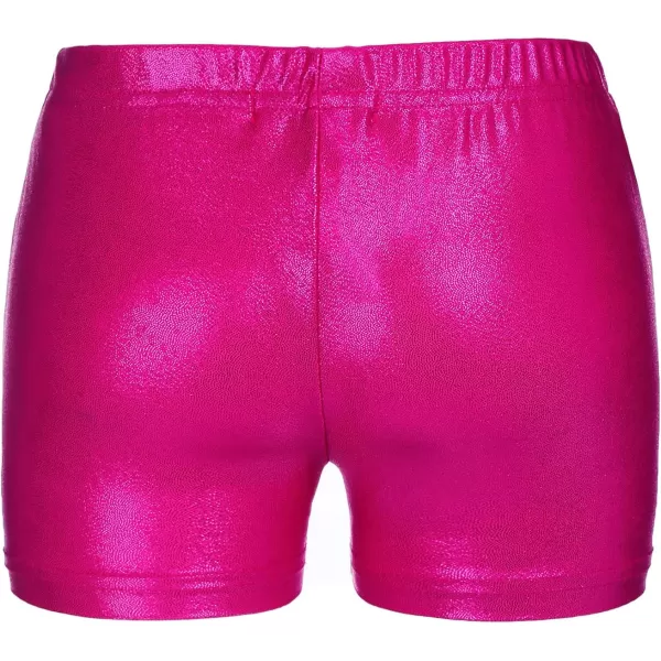Zaclotre Kid Girls Gymnastic Shorts Ballet Dance Sparkle Short Tumbling Athletic Gymnastics LeotardsRose Red