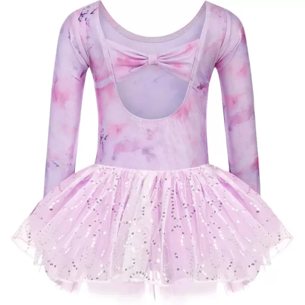 Zaclotre Girls Ballet Long Sleeve Skirted Leotards with Tutus Skirt Dance Dress Ballerina OutfitsButterfly