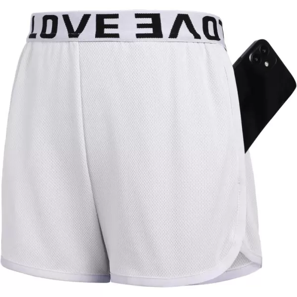 Zaclotre Girls Flowy Shorts with Pockets 2 in 1 Athletic Shorts High Waisted Gym Yoga Workout Running Biker Tennis Skirt01white