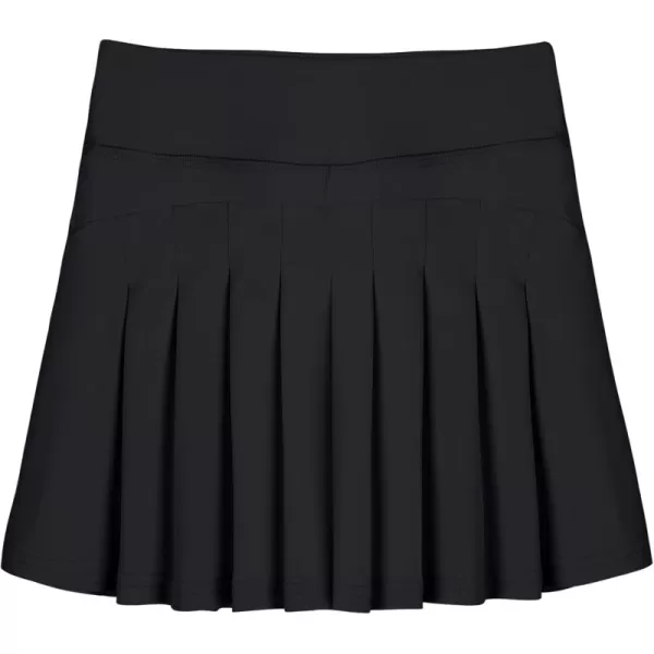 Zaclotre Girls Pleated Tennis Skirt with Shorts Pockets Elastic Athletic Golf Skirts Lightweight Workout Running Sports SkortBlack