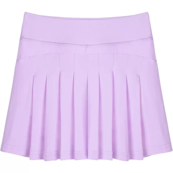 Zaclotre Girls Pleated Tennis Skirt with Shorts Pockets Elastic Athletic Golf Skirts Lightweight Workout Running Sports SkortPurple