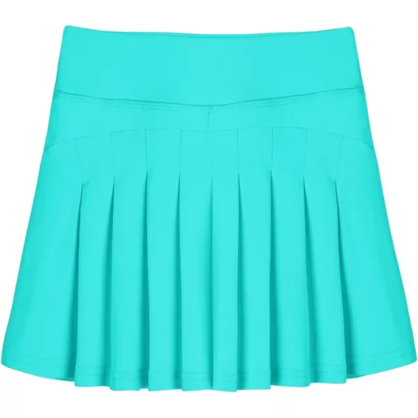 Zaclotre Girls Pleated Tennis Skirt with Shorts Pockets Elastic Athletic Golf Skirts Lightweight Workout Running Sports SkortTurquoise