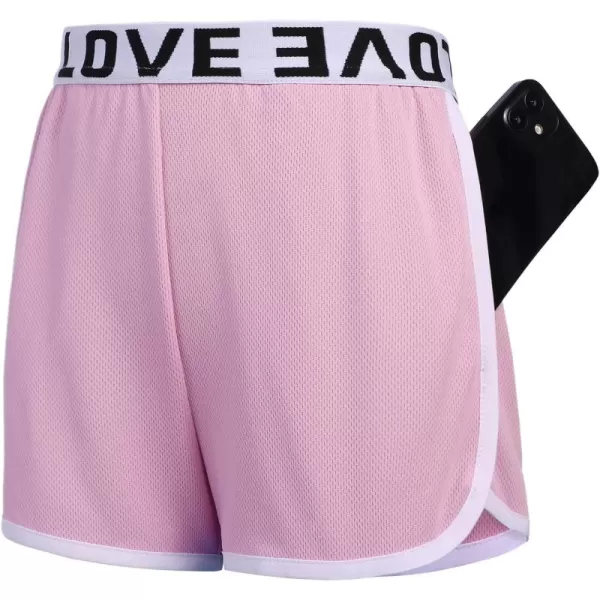 Zaclotre Girls Running Shorts with Pockets Solid Workout Gym Sport Wear Basketball Biker Soccer Shorts for Kids