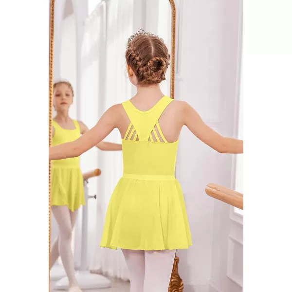 Zaclotre 3 Pack Girls Ballet Skirts Dance Skirt Chiffon Wrap for ToddlerKidsLittle Girl Dancewear3pack BlackDark PinkYellow