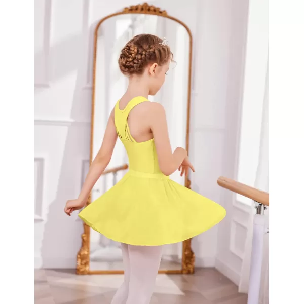 Zaclotre 3 Pack Girls Ballet Skirts Dance Skirt Chiffon Wrap for ToddlerKidsLittle Girl Dancewear3pack BlackDark PinkYellow