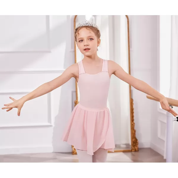 Zaclotre 3 Pack Girls Ballet Skirts Dance Skirt Chiffon Wrap for ToddlerKidsLittle Girl Dancewear3pack BlackDark PinkYellow
