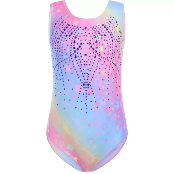 Zaclotre Kid Girls Gymnastics Leotards OnePiece Sleeveless Sparkly Ballet Dance Outfit with Shiny Diamond