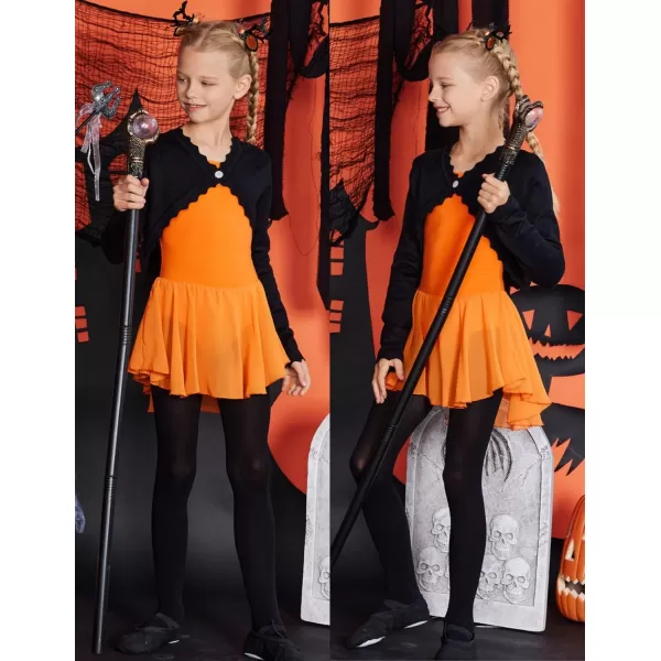 Arshiner Kids Girls Classic Long Sleeve Leotard Dance Ballet DressOrange