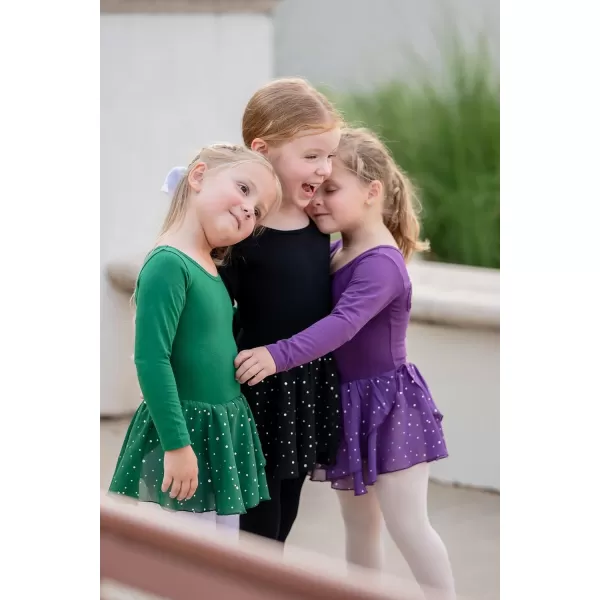 Arshiner Kids Girls Classic Long Sleeve Leotard Dance Ballet DressZdark Purple