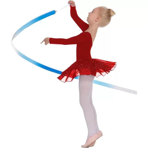 Arshiner Kids Girls Classic Long Sleeve Leotard Dance Ballet DressZred