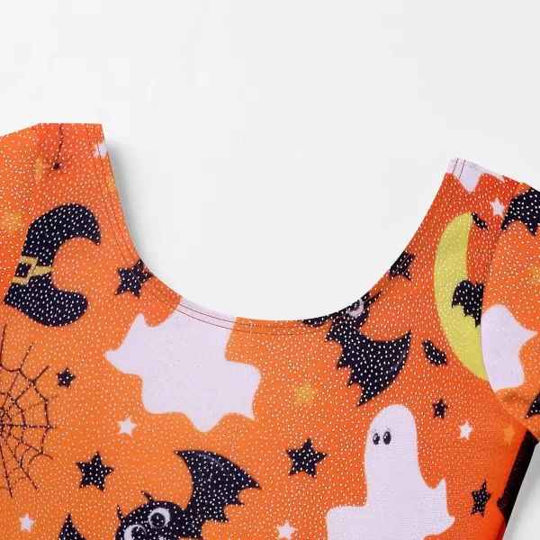 Zaclotre Gymnastic Leotards for Girls Long Sleeve Tumbling Outfits Toddler Sparkle Athletic Dancewear for KidHalloween