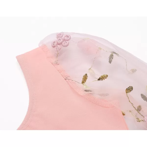 Zaclotre Gymnastics Leotards for Girls Polka Dots Mesh Long Sleeve Ballet Dance Outfit Toddler Size 311 YearsPinkFloral Sleeve