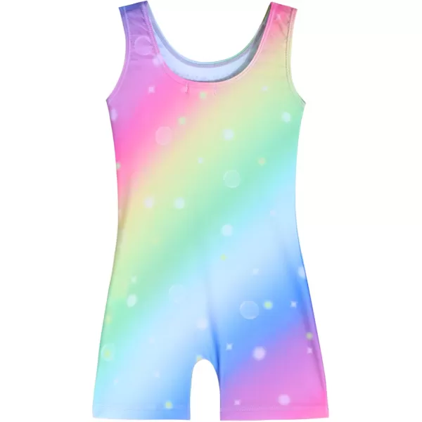Zaclotre Kid Girls Gymnastic Leotard Sparkly Shiny Diamond Ballet Dance One Piece OutfitRainbow