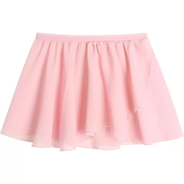 Zaclotre 3 Pack Girls Ballet Skirts Dance Skirt Chiffon Wrap for ToddlerKidsLittle Girl DancewearBallet Pink