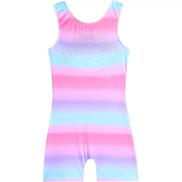 imageZaclotre Gymnastics Leotards for Girls Hollow Back Biketards Unitard Toddler OnePiece Sparkly Dance OutfitRainbowb