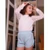 imageZaclotre Girls Athletic Shorts with Zipper Pockets 2 in 1 Kid Workout Running Volleyball Soccer Shorts with LinerBlue