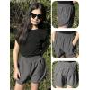 imageZaclotre Girls Athletic Shorts with Zipper Pockets 2 in 1 Kid Workout Running Volleyball Soccer Shorts with LinerGrey
