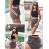 imageZaclotre Girls Athletic Shorts with Zipper Pockets 2 in 1 Kid Workout Running Volleyball Soccer Shorts with LinerGrey