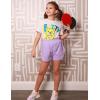 imageZaclotre Girls Athletic Shorts with Zipper Pockets 2 in 1 Kid Workout Running Volleyball Soccer Shorts with LinerLilac