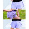 imageZaclotre Girls Athletic Shorts with Zipper Pockets 2 in 1 Kid Workout Running Volleyball Soccer Shorts with LinerLilac