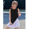 imageZaclotre Girls Athletic Tank Tops Lightweight Stretchy Soft Basic Sleeveless Shirts for Kid Summer ClothesBlack