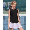 imageZaclotre Girls Athletic Tank Tops Lightweight Stretchy Soft Basic Sleeveless Shirts for Kid Summer ClothesBlack