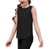 imageZaclotre Girls Athletic Tank Tops Lightweight Stretchy Soft Basic Sleeveless Shirts for Kid Summer ClothesBlack