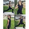 imageZaclotre Girls Athletic Tank Tops Lightweight Stretchy Soft Basic Sleeveless Shirts for Kid Summer ClothesBlack