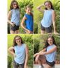 imageZaclotre Girls Athletic Tank Tops Lightweight Stretchy Soft Basic Sleeveless Shirts for Kid Summer ClothesBlue