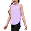 imageZaclotre Girls Athletic Tank Tops Lightweight Stretchy Soft Basic Sleeveless Shirts for Kid Summer ClothesLilac