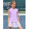 imageZaclotre Girls Athletic Tank Tops Lightweight Stretchy Soft Basic Sleeveless Shirts for Kid Summer ClothesLilac